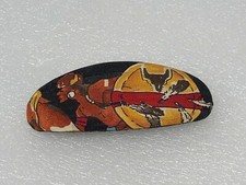 Vintage Hair Barrette Oval Multi-Colored
