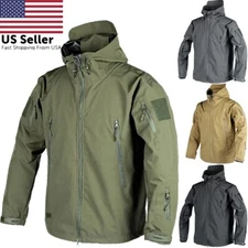 Tactical Jacket Mens Military Waterproof Coat Soft Shell Work Windbreaker Jacket