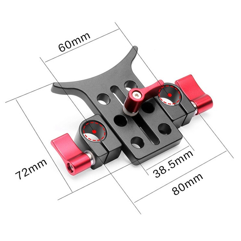 Aluminum Alloy 15MM Telephoto Lens Bracket Adapter Extension Tube Clip