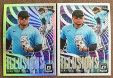 Isan Diaz 2020 Donruss Optic Illusions Lot w/ Holo Silver Prizm #OI-4 Parallel