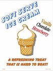 Soft Serve Ice Cream Metal Novelty Parking Sign P-2004