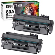 2 Pack CF280A Toner Compatible with HP 80A LaserJet Pro 400 M401dn M401n M425dn
