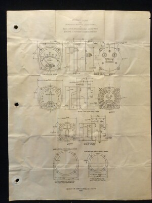 The Lewis Engineering Company Engine Cylinder Thermometer Vintage Instructions