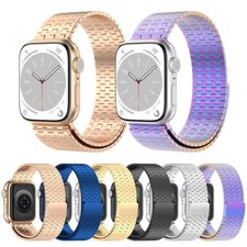 Magnetic Stainless Steel Band for Apple Watch Ultra 49mm 8 SE 7 6 5 iWatch Strap