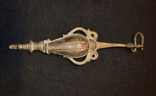 ANTIQUE TRADITIONAL INDIAN BRONZE KUMKUM BOX TILAK BOX BIRD ON TOP COLLECTIBLE