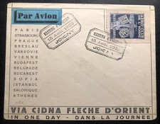 1932 Joigny France Early Aviation Fair Meeting cover Via CIDNA In One Day
