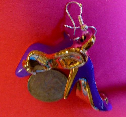 ORECCHINI colore viola 925 artigianali scarpe tacco alto stiletto Nora Winn - Foto 5 di 7