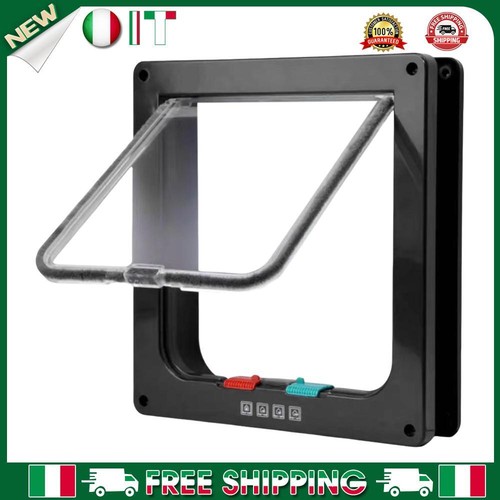 A Dog Cat Flap Door with 4 Way Security Lock Cat Dogs Flap Doors