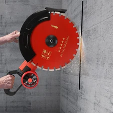 Circular Concrete Cutter Saw Electric Concrete Cutting Saw w/Saw Blade 4000W