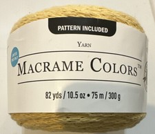 1 MACRAME COLORS in YELLOW by Loops  Threads 82yds/75m 10.5oz/300g