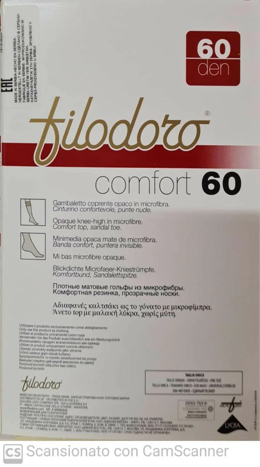 Filodoro Gambaletto 60 DEN coprente opaco microfibra super confortevole 3 paia Foto 2 de 4