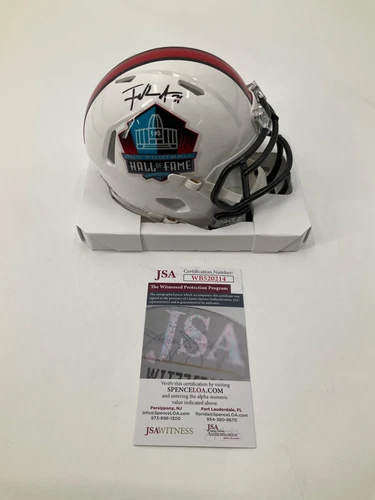 SAN FRANCISCO 49'ERS PRO FOOTBALL HOF FRANK GORE SIGNED MINI HELMET JSA WITNESS