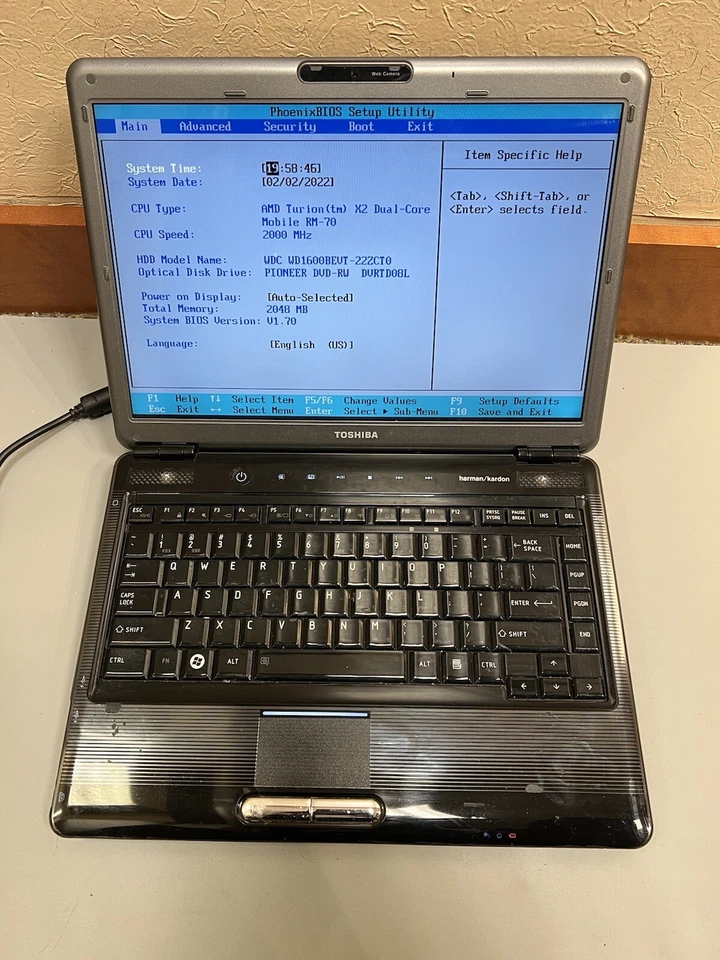 TOSHIBA SATELLITE M3050_S4831 AMD TURION X2 2GB RAM 160GB HDD WIFI harman/kardon - Image 4 of 4