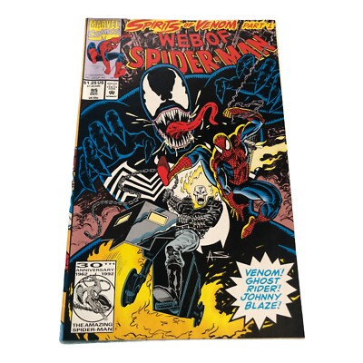 Marvel Comics Web Of Spider-Man #95 KEY Venom Book/ Spirits Of Venom Part 1 .