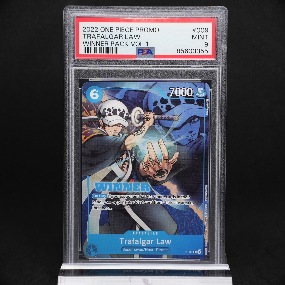 PSA 9 Trafalgar Law P-009 WINNER Stamp Vol 1 Promo Graded One