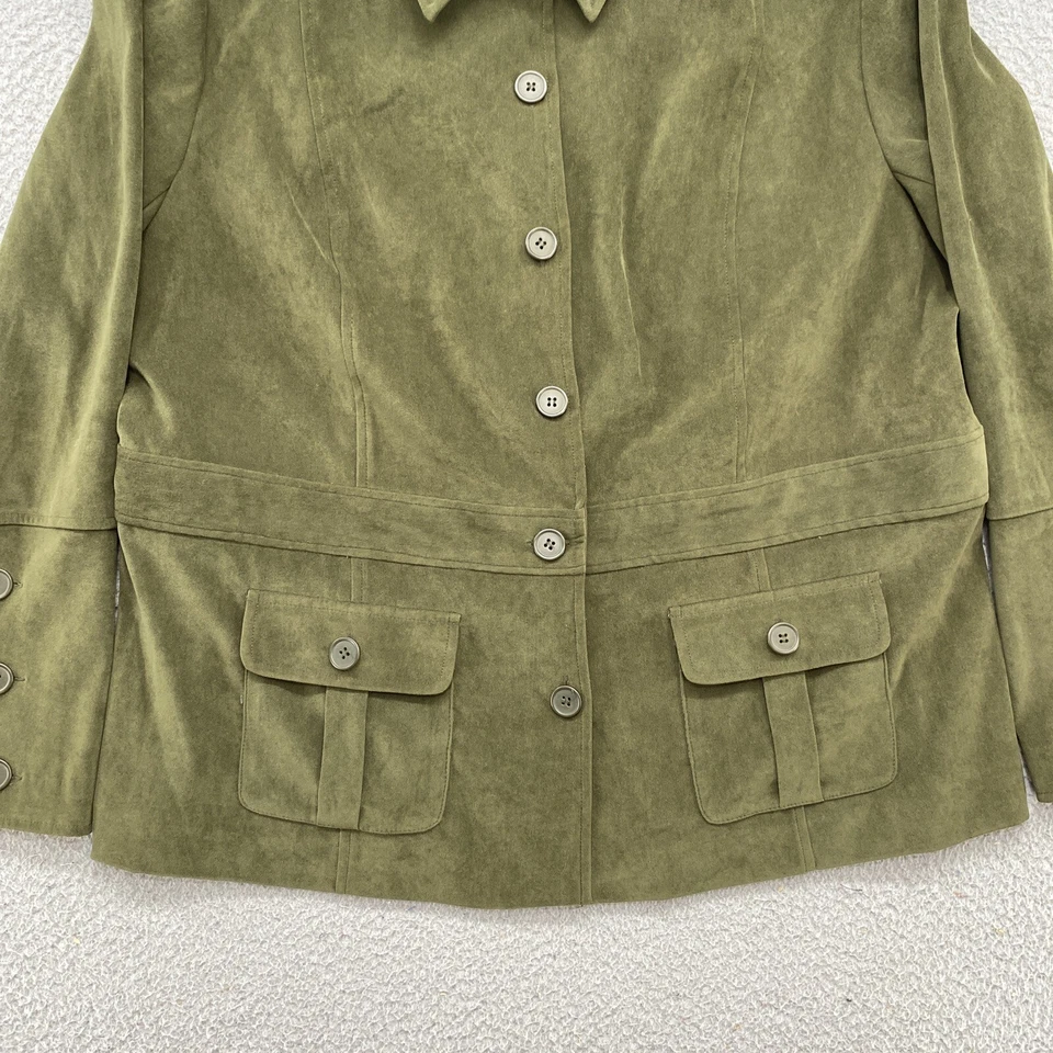 Norton Studio Women’s Green Button Up Jacket in Size 18 - Image 3 of 4
