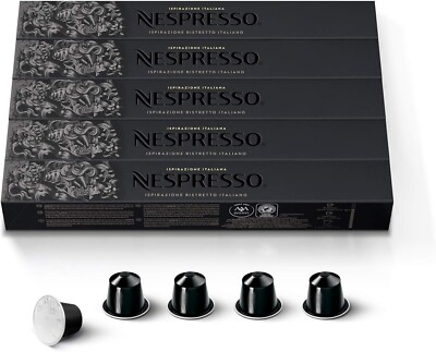 Nespresso Capsules Original Line, Ristretto Intenso, Dark Roast Coffee, 50 Count