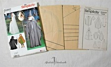 1852/D0802 SIMPLICITY Unisex CAPE WIZARD COSTUMES PATTERN SIZE XS-XL UNCUT