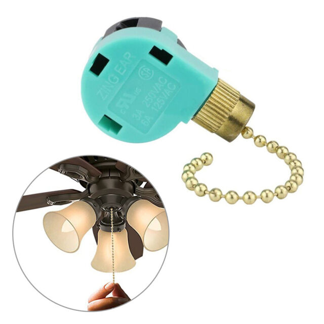 Ze 268s6 3 Speed 4 Wire Ceiling Fan Switch Wall Light Control Pull Chain Green