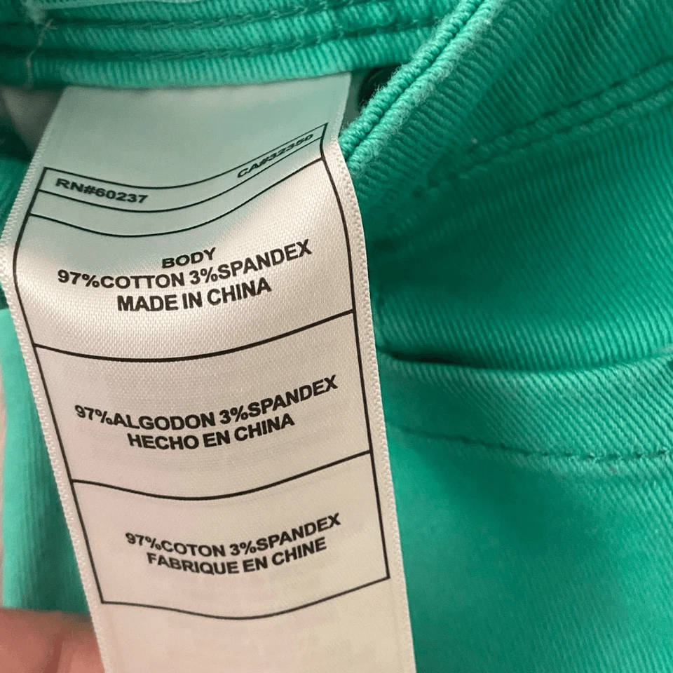 NUEVO Pantalones Cortos Roxy Niñas Verde Denim Corte Cintura Ajustable Talla 3 Foto 4 de 4