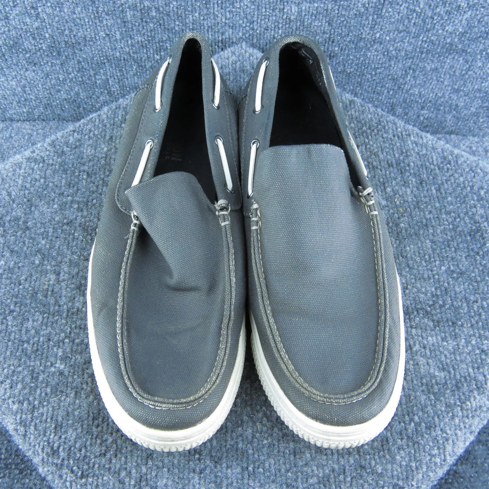 Kenneth Cole Reaction Ankir Hombre Zapato Barco Gris Tela Sin Cordones Talla 11 Mediano Foto 3 de 4