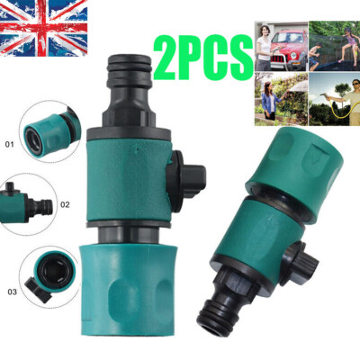 2Pcs Garden Hose Pipe In Line Tap Shut On/Off Valve stop valve ...