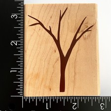 Rubber Stampede Tree Frame Bare Tree Z283F Wood Mounted Rubber Stamp