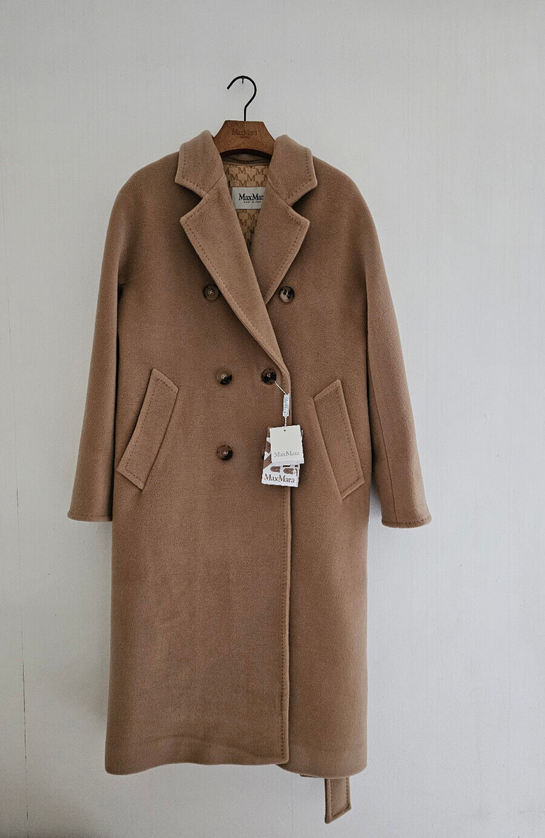 Max Mara 101801 Icon Coat OVERSIZED Trench in Camel Size US4