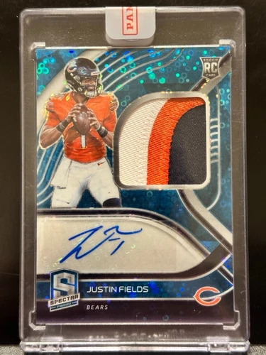2021 PANINI Spectra Football Justin Fields RPA 31/50 Redemption Steelers PRIZM