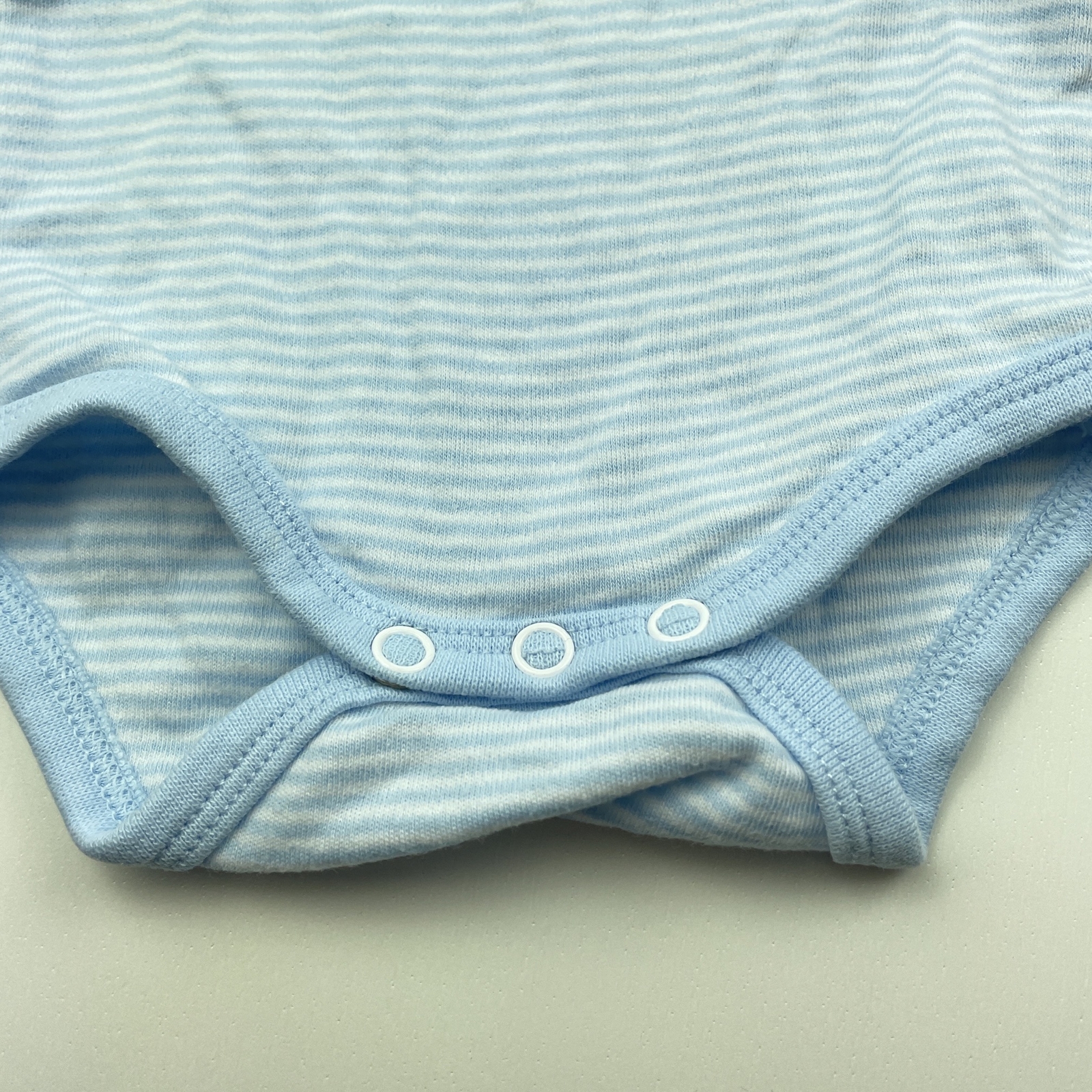 Girls,Boys size 0000, Baby Berry, blue stripe cotton bodysuit / romper