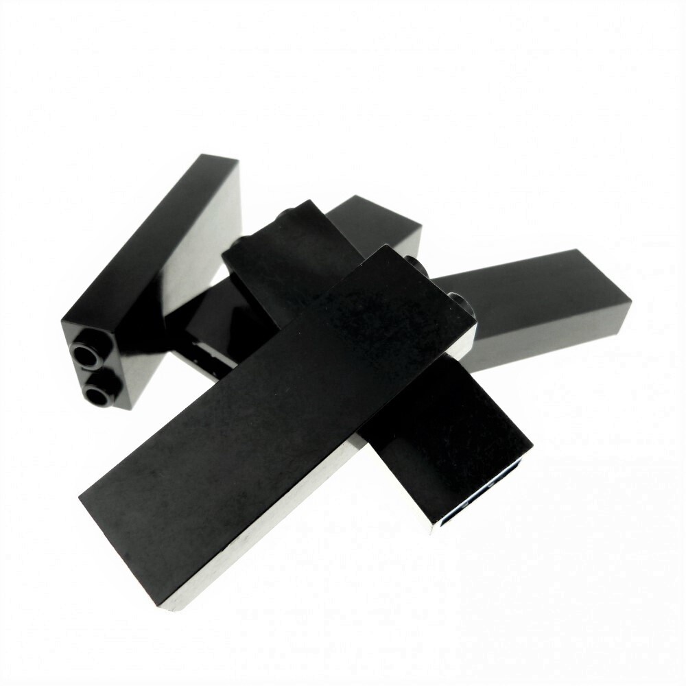 5X Lego Support B-Stock Used 1X2X5 Black Brick Column Pillar Star Wars 2454