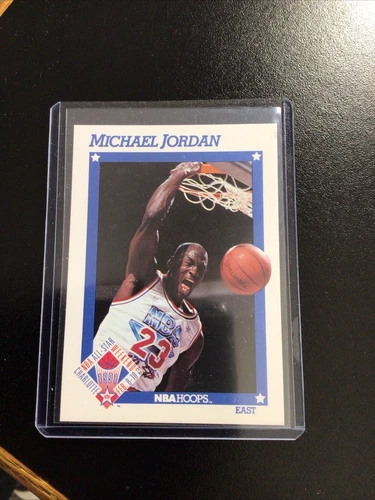 1991 Hoops Michael Jordan Basketball Card All-Stars Dunk #253 Mint