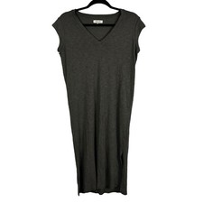 Madewell Size Small V-Neck Muscle Tank Green Gray Stretch Dress MC967