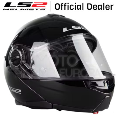 Motorradhelm LS2 MODULARE APRIBILE FF325 STROBE Schwarz Glänzend Black Gloss