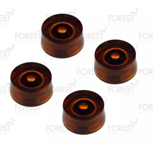 Gibson ® Speed Aftermarket Guitar Knob 4 Set Amber / White Letter, USA Inch Size