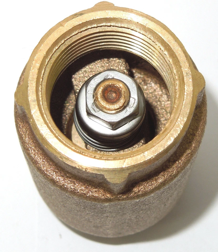 3/4" NPT IN-LINE CHECK VALVE BRASS SPRING LOADED INLINE 200 psi NEW 525T04 - Image 2 of 4