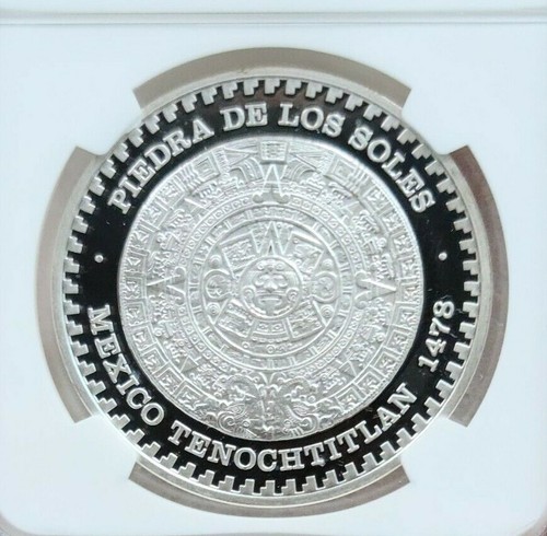 2010 MEXICO SILVER BANK OF MEXICO ANNIVERSARY NGC PF 69 ULTRA CAMEO TOP POP - Picture 2 of 4