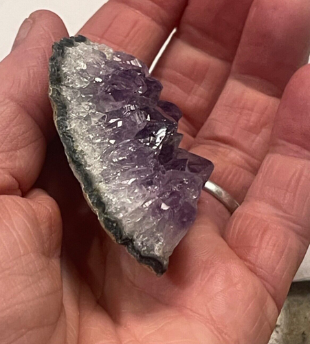 Amethyst Crystal Geode Quartz Purple Semi-Precious Gem C1 - Picture 3 of 7