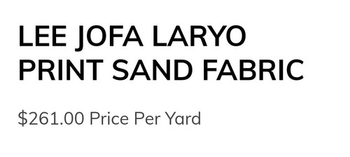 Lee Jofa Groundworks Laryo Print Sand Fabric 11 3/8 Yards - Picture 9 of 10