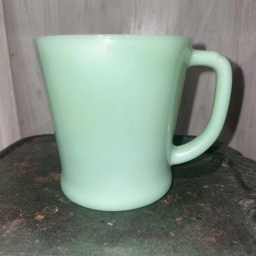 Vintage Fire King D Handle Coffee Cup Mug Jadeite Oven Glass