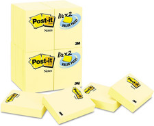 Post-it Mini Notes 1.5 in x 2 in 24 Pads The Original Post-it Note Canary Yellow