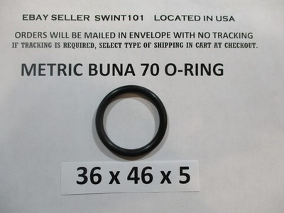 36mm ID x 46mm OD x 5mm thick O-ring.  Buna-70.     Quan 1.