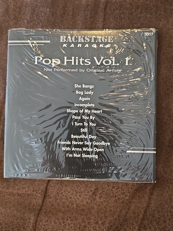 BS3317 POP HITS VOL 1 BACKSTAGE KARAOKE CD+G DISC