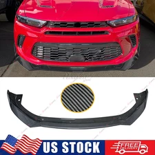 For Dodge Hornet GT R/T 2023-2026 V Style Front Bumper Lip Splitter Gloss Black