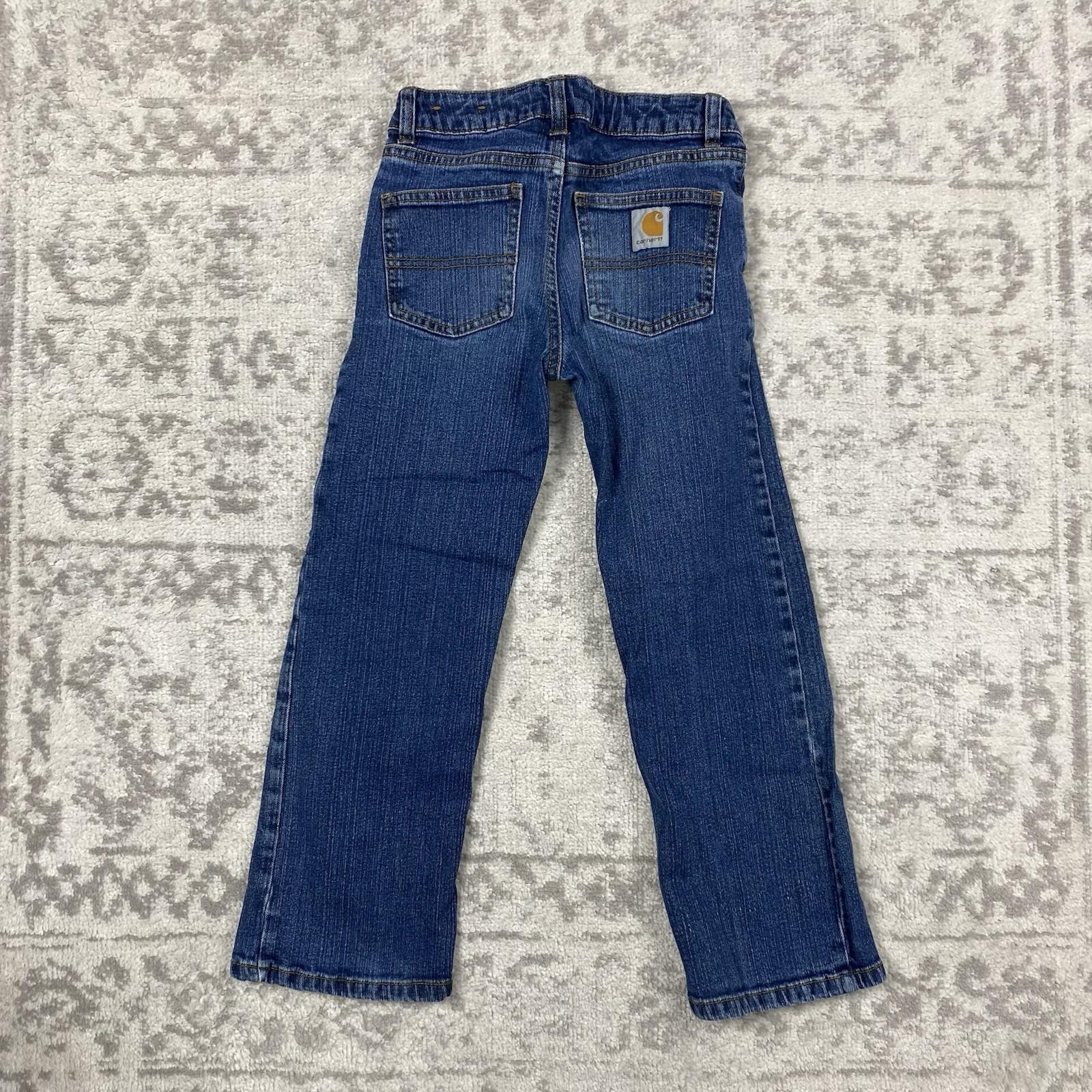 Carhartt Jeans Youth Kids Knee Distressing Blue Denim Kids Size 7 thumbnail 3