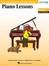 Piano Lessons Book 3 Hal Leonard Student Beginner Music  Online Audio MIDI