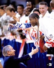 Magic Johnson Signed USA Basketball Olympic Photo 11x14 Beckett Authenticated