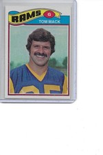 1977 Topps Tom Mack Los Angeles Rams Football Card #265