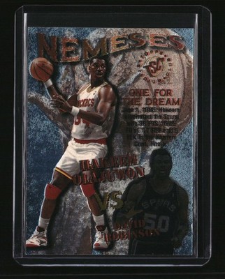 1995-96 Stadium Club #N1 Hakeem Olajuwon / David Robinson Nemeses