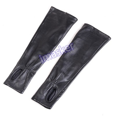 Women's Real Leather Fingerless Party Evening Opera/Long Mittens Gloves